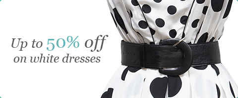 Up to 50% off on white dresses